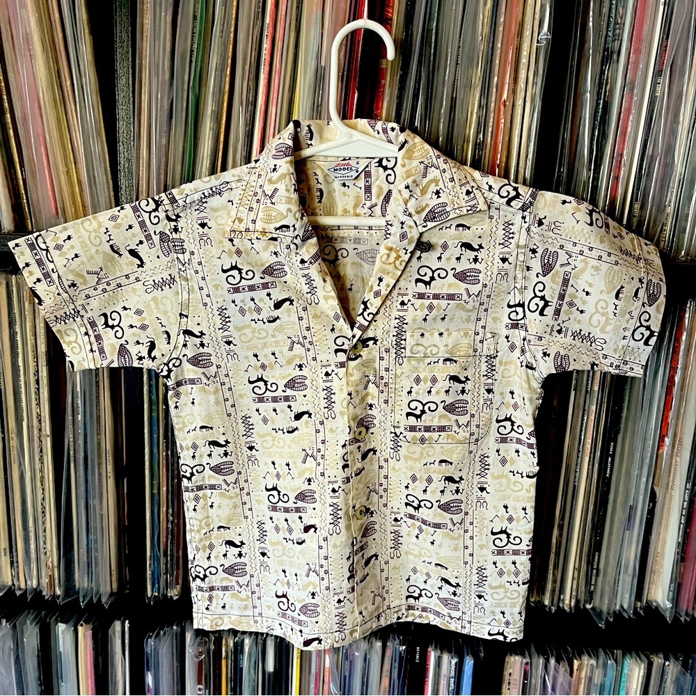 Vintage buttondown camp “little model” petroglyph southwest desert 🏜️